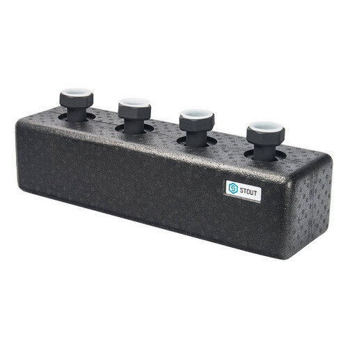 Коллектор распределительный STOUT SDG-0016 2-х контурный ВР-НР 1 1/2" DN 40 PN 4 в теплоизоляции