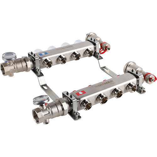 Коллектор ROMMER в сборе без расходомеров 4 выхода