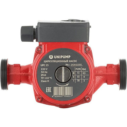 Насос циркуляционный Unipump UPC 25-60 130 с мокрым ротором H=6м Q=68л/мин арт. 16546
