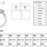 Ремонтный хомут односторонний Benarmo 7080 DN 150 (162-175 мм) PN 16 L=300 мм свёртный нержавеющая сталь 2