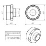 Латунный ниппель VALTEC 2" х 1" переходной VTr.580.N.0906 5