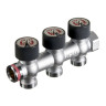 Коллектор распределительный REHAU 3 отвода ВР-НР 3/4" DN 20 PN 10 с регулирующими клапанами 1