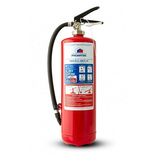 Огнетушитель воздушно-эмульсионный Русинтэк ОВЭ-5(з)-АВСЕ, ЗПУ-алюминий