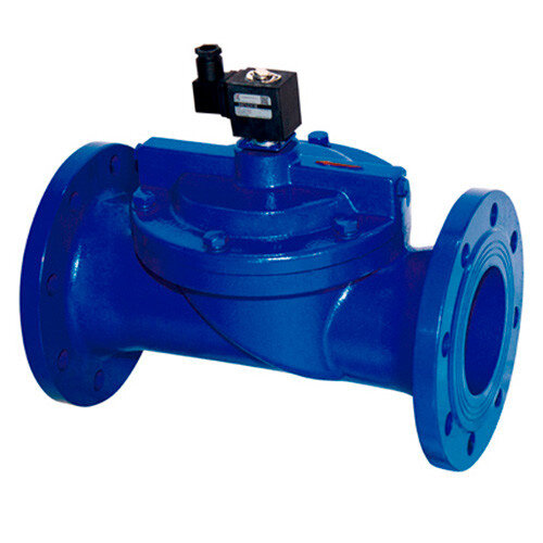 Клапан DENDOR VF DN 100 PN 0.3-10 электромагнитный непрямого действия фланцевый