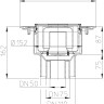 Корпус трапа HL3100K DN50/75/110 вертикальный выпуск, фланец, монтажная заглушка 2