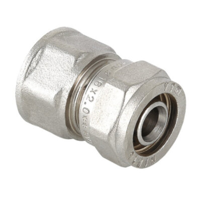 Переходник VALTEC VTm.302 ВР 1 1/4" DN 32 PN 10 латунный никелированный