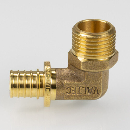 Угольник 90 градусов VALTEC VTm.453.G НР 1/2" DN 20x15 PN 16 латунный