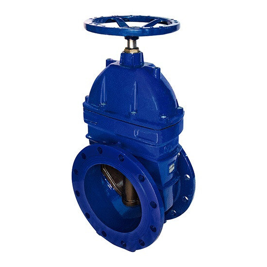 Задвижка DENDOR 47GV DN 100 PN 10/16 фланцевая клиновая чугунная под штурвал с обрезиненным клином