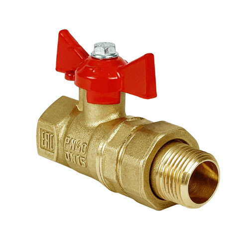 Кран шаровый VALFEX STANDART VF.230 ВР-НР 1 1/4" Ду 32 Ру 40 с американкой латунный