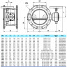 Затвор PAM Saint-Gobain EUROSTOP JPA DN 150 PN 16 поворотный фланцевый с двойным эксцентриком с ручным управлением 3