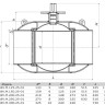 Кран шаровой ALSO КШ.П.Р.BV.М.125.25-01 Ду 125 Ру 25 запорно-регулирующий под приварку с ниппелями для подключения измерительного оборудования; под редуктор, под электропривод 2