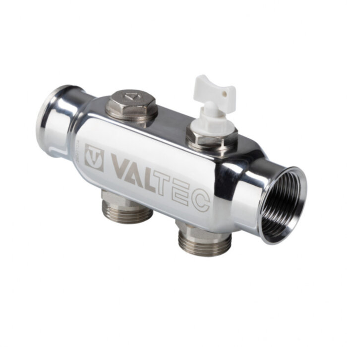 Коллектор распределительный VALTEC VTc.505.SS.060509 9 отводов ВР-НР 1"x3/4" DN 25 PN 10 без регулировки