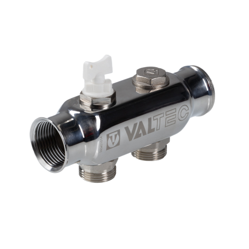 Коллектор распределительный VALTEC VTc.505.SS.060509 9 отводов ВР-НР 1"x3/4" DN 25 PN 10 без регулировки