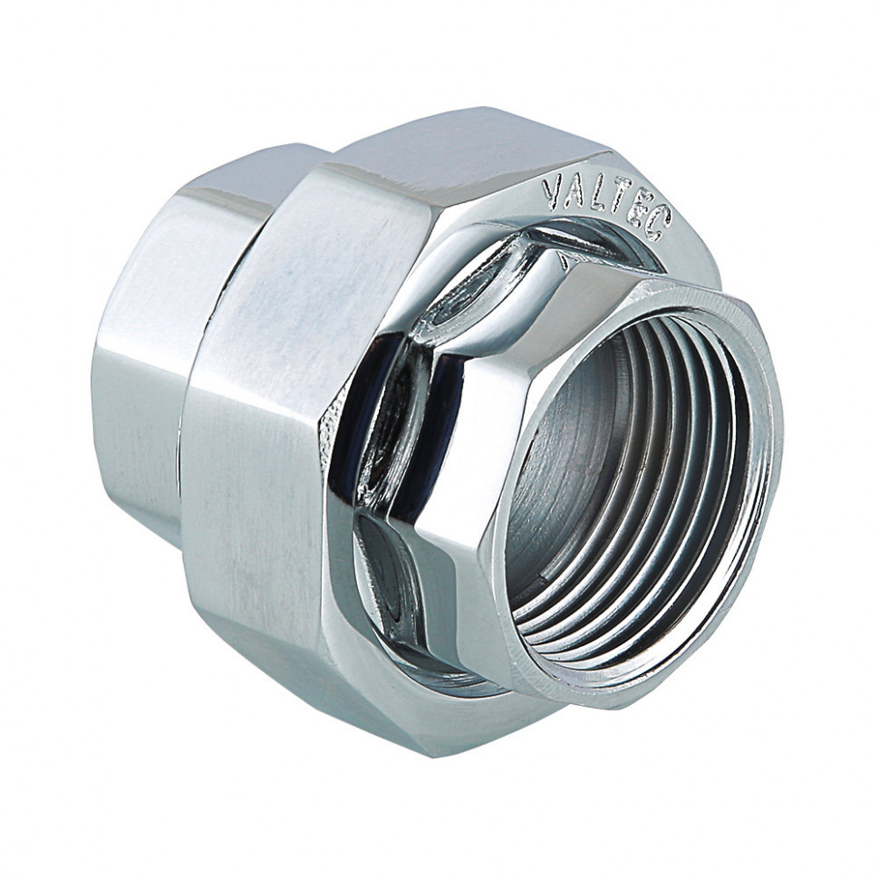 Латунная муфта VALTEC 1" разъемная хромированная VTr.340.C.0006