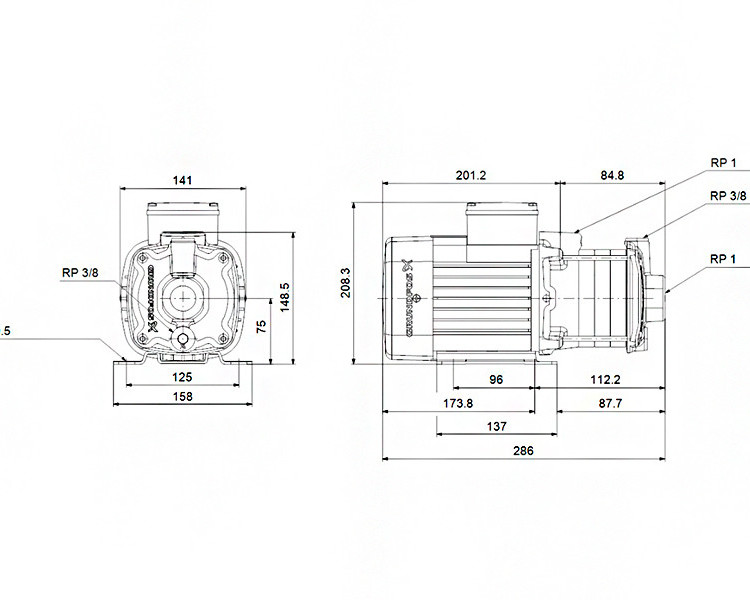 Насос многоступенчатый горизонтальный Grundfos CM 1-2 A-R-A-E-AVBE C-A-A-N 2