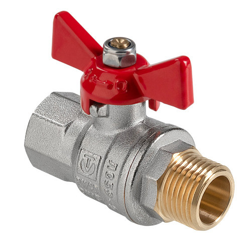 Кран шаровый VALTEC VT.418 ГОСТ Р 59553-2021 ВР-НР 1" DN 25 PN 40 никелированный латунный 1