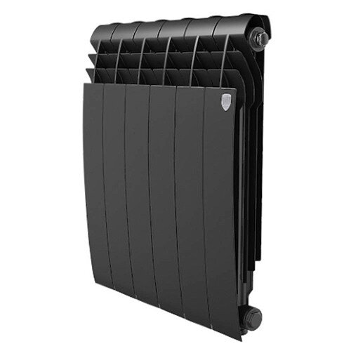 Алюминиевый радиатор Royal Thermo BiLiner Alum 500 - 06 секц. Noir Sable