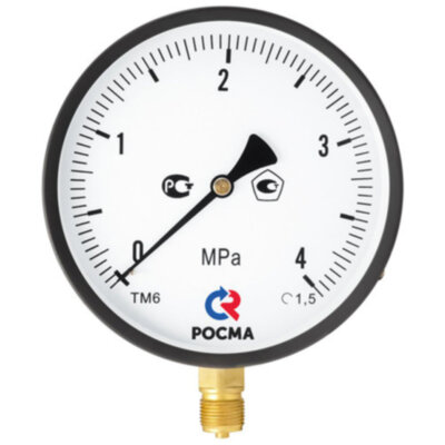 Манометр РОСМА ТМ-610Р.00 (0...16 МПа) Дкорп=150мм кл. 1,5 G1/2" общетехнический радиальный 00000007836