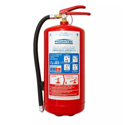 Огнетушитель воздушно-эмульсионный Русинтэк ОВЭ-6(з)-АВСЕ, ЗПУ-алюминий