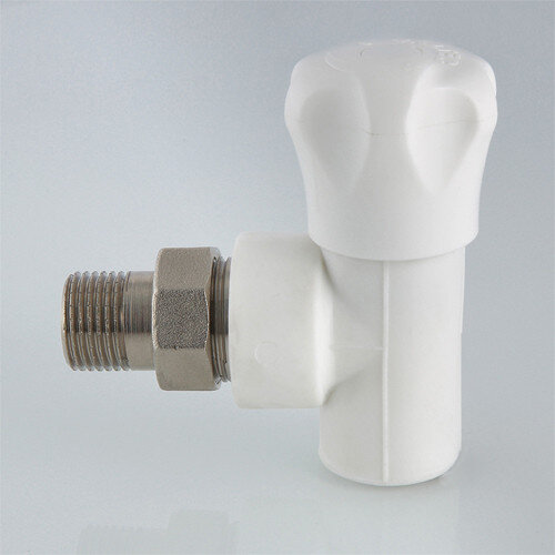 Клапан регулирующий VALTEC VTp.718.V НР 1/2" DN 20x15 PN 25 полусгон с накидной гайкой полипропиленовый