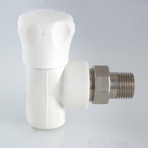 Клапан регулирующий VALTEC VTp.718.V НР 1/2" DN 20x15 PN 25 полусгон с накидной гайкой полипропиленовый