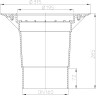 Корпус трапа HL616K/5 DN160 вертикальный выпуск, обжимной фланец 2