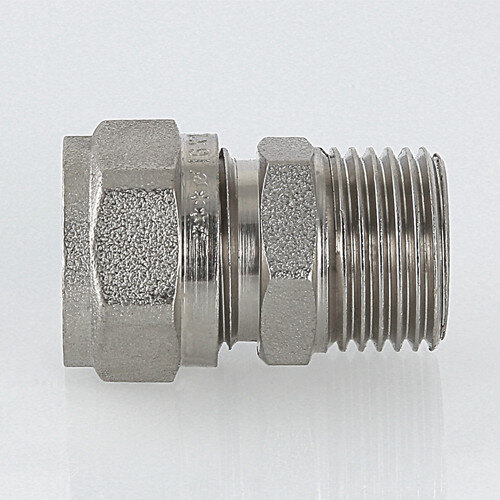 Переходник VALTEC VTm.301 НР 1" DN 32x25 PN 10 латунный никелированный