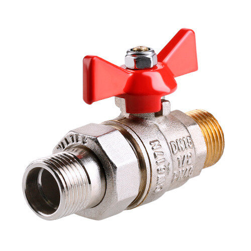 Кран шаровой VALTEC BASE 1/2" Ду15 Ру40 с полусгоном и наружной резьбой VT.226.N.04