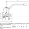Кран шаровой латунный LD Pride Oxygen 40.20.В-Н.Р GAS Ду 20 Ру 40 резьба (ВР-НР) 3/4", никелированный кислородный 2