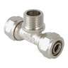 Тройник VALTEC VTm.333 НР 3/4" DN 20 PN 10 латунный никелированный 1