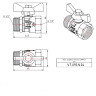 Кран шаровой VALTEC COMPACT 1/2"Ду15 Ру40 с внутренней–наружной резьбой VT.093.N.04 5