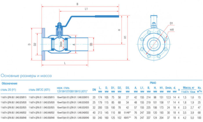 Кран шаровой Маршал 11с67п ЦПФ.00.1 DN 20/15 PN 40 стандартнопроходной комбинированный