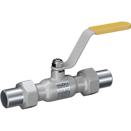 Кран шаровой цельносварной LD КШ.Ц.Ш.032.040.Н/П.02 Ду 32 Ру 40 стальной неполнопроходный штуцерный