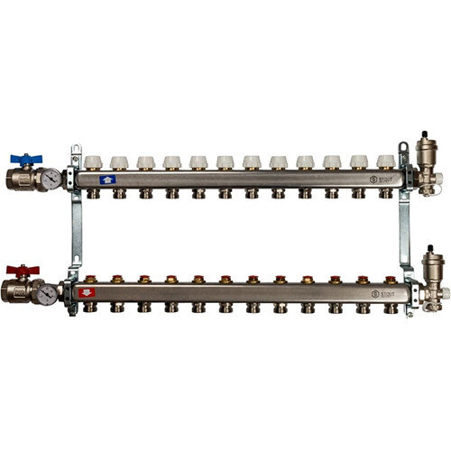 Коллектор STOUT в сборе без расходомеров 12 выходов