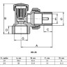 Клапан радиаторный VALFEX VF.019.N ВР-НР 3/4" DN 20 PN 10 настроечный прямой 2
