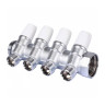 Коллектор распределительный Tiemme Maxima 1860004 4 отвода ВР-НР 3/4"х1/2" DN 20 PN 10 с регулирующими клапанами модульный 1