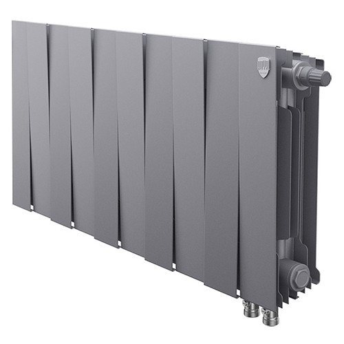 Радиатор биметаллический Royal Thermo PianoForte 300 VDR (10 секций) Silver Satin 1
