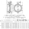 Затвор дисковый чугунный Benarmo 2210RA DN 700 PN 10/16 поворотный фланцевый двухэксцентриковый с редуктором 2