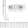 Трубка аксиальная приборная VALFEX VF.482.AP Ду 16х20 Ру 16 L=250 латунная, Т-образная 2