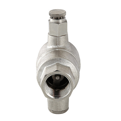 Клапан обратный VALTEC VT.171.N.04 1/2" DN 15 PN 40 пружинный резьбовой, с дренажем и воздухоотводчиком, латунный с никелевым покрытием 3