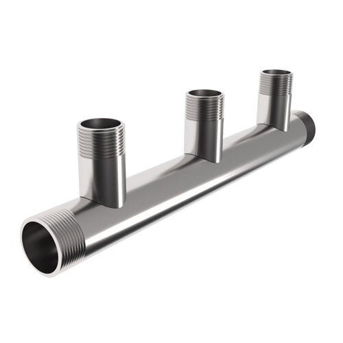 Коллектор распределительный GIDRUSS DMSS-32-25x3 3-х контурный НР 1 1/4"x1" Ду 32 Ру 10 магистральный