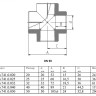 Крестовина VALTEC VTp.741 DN 50 PN 25 полипропиленовая 2