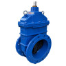 Задвижка VGA D17.04 DN 200 PN 10 L=230 мм фланцевая клиновая чугунная с маховиком с обрезиненным клином 1