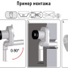 Сифон HL432/50 DN50 для писсуара с поворотным шарниром, горизонтальный выпуск 3