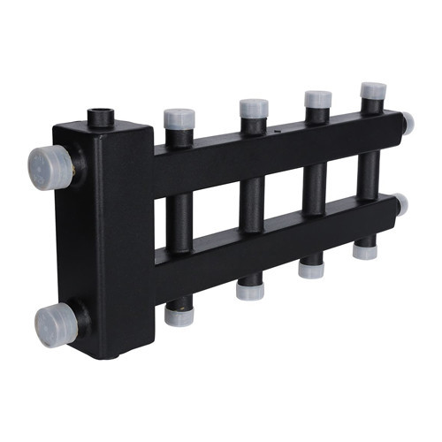 Коллектор распределительный ROMMER RDG-0060-024025 5-ти контурный НР 1 1/4" Ду 32 Ру 4 дублёр компакт с гидравлическим разделителем 1