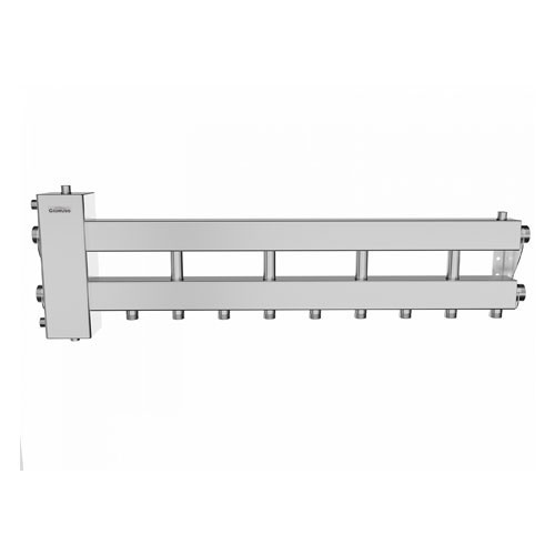 Коллектор распределительный GIDRUSS BMSS-150-5D 5-ти контурный НР 1 1/2"x1" Ду 40 Ру 6 балансировочный 1