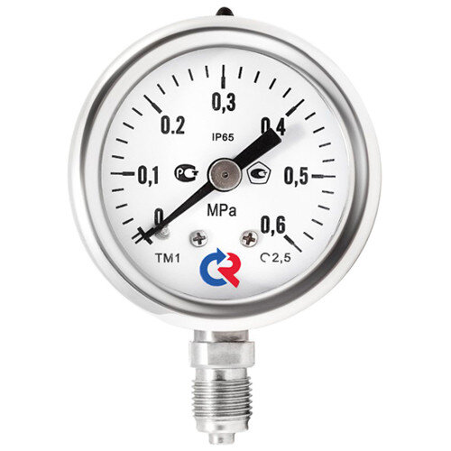 Манометр РОСМА ТМ-221Р.00 (0...16 МПа) Дкорп=50мм кл. 2,5 G1/4" коррозионностойкий виброустойчивый радиальный 00000037540