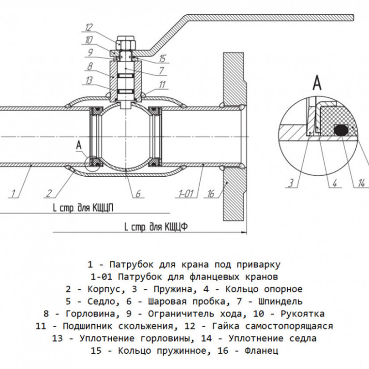 Кран шаровой цельносварной LD КШ.Ц.П.GAS.080.025.П/П.02 Ду 80 Ру 25 стальной полнопроходный под приварку 2