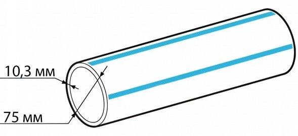 Труба ПНД 75х10,3 SDR 7,4 ПЭ 100 ГОСТ 18599-2001 питьевая