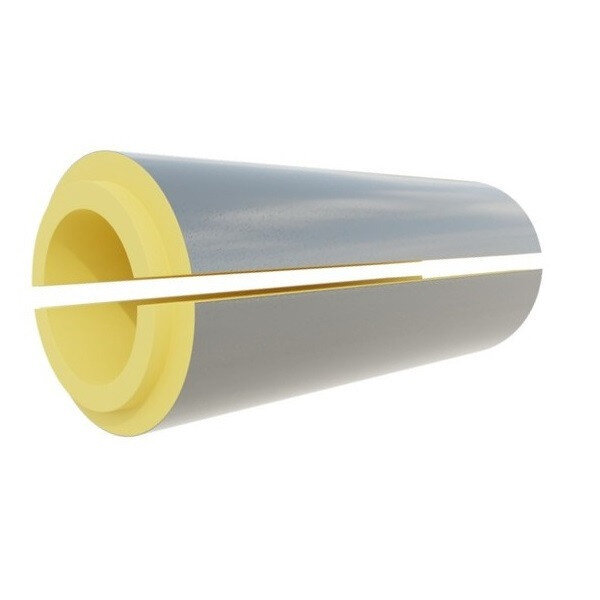 Скорлупа ППУ 97/50 из пенополиуретана с покрытием из армированной фольги  (1 метр)